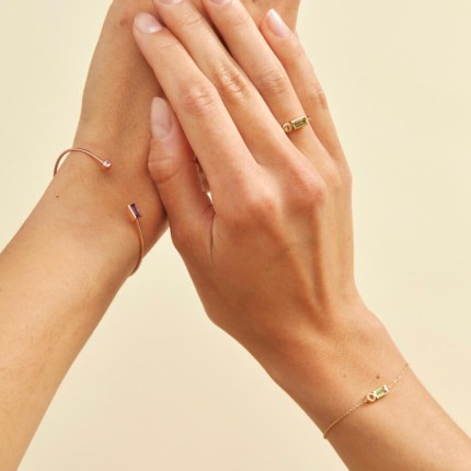 Pulsera de fantasía en oro amarillo 18k peridoto y citrino