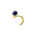 Piercing para nariz em ouro branco 18K com safira