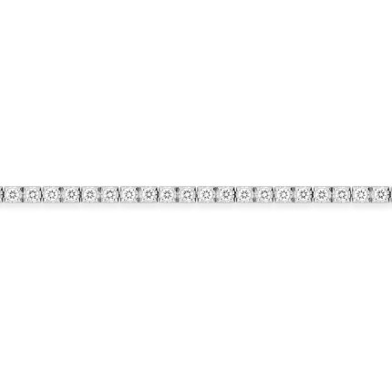 Pulsera de oro blanco 9K y diamantes creados F-VS 1,04 ct