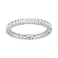 Alianza de boda de vuelta completa en oro blanco de 9K y diamantes creados de 0,70 ct
