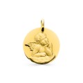 Medalha em ouro amarelo 9K anjo