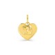 Pendente em ouro amarelo 9K com coração de anjo
