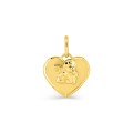 Pendente em ouro amarelo 9K com coração de anjo