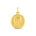 Medalla de oro amarillo 9k con virgen Oro Vivo