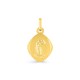 Colgante oval biselado de oro amarillo 9K Zodíaco Escorpio