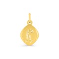 Pendente oval biselado em ouro amarelo 9K Zodíaco Escorpião