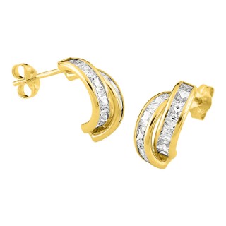 Pendientes de oro amarillo 9 KT de caracola