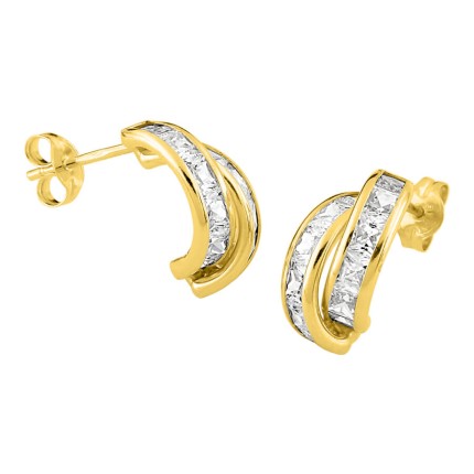 Brincos em ouro amarelo 9 kt de caracol