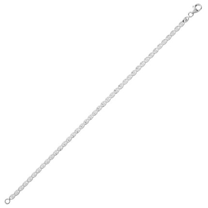 Pulseira em prata com links de 18cm