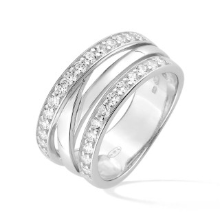 Anillo de plata y circonita