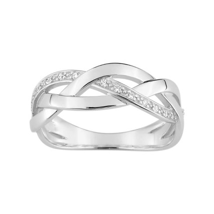 Anillo de plata decoración de circonita
