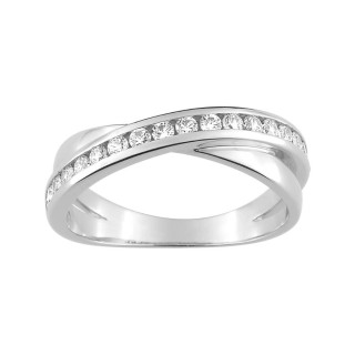 Anillo en plata circonita