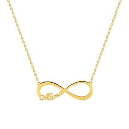 Collar bañado en oro Mamá de 42+3 cm