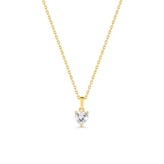 Collar bañado en oro con circonita 40+5cm Oro Vivo