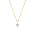 Collar bañado en oro con circonita 40+5cm Oro Vivo