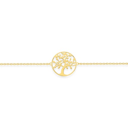 Pulseira da árvore da vida banhada a ouro