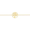 Pulseira da árvore da vida banhada a ouro