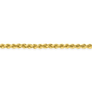 Cadena de cuerda hueca en oro amarillo 18k 4 mm
