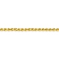 Cadena de cuerda hueca en oro amarillo 18k 4 mm