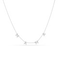 Collar «Mamá», letras separadas, en plata.
