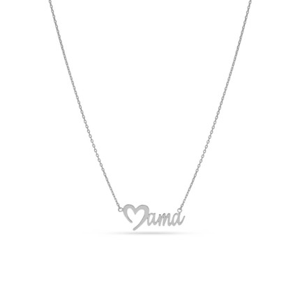 Collar «Mamá» corazón de plata