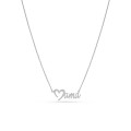 Collar «Mamá» corazón de plata