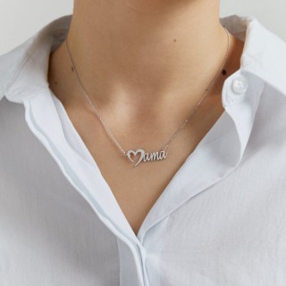 Collar «Mamá» corazón de plata