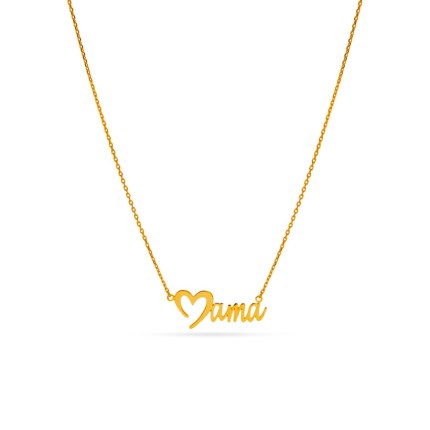 Collar «Mamá» corazón bañado en oro