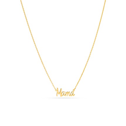 Colar “Mama”, letras unidas, banhado a ouro