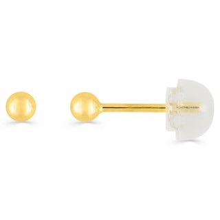 Brincos em ouro amarelo 9K bola de 3MM