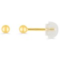 Brincos em ouro amarelo 9K bola de 3MM