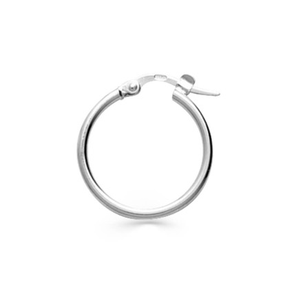 Brinco único argola em prata 15 mm