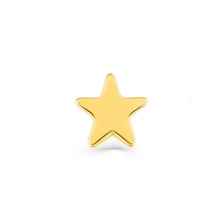 Pendiente bañado en oro, motivo estrella