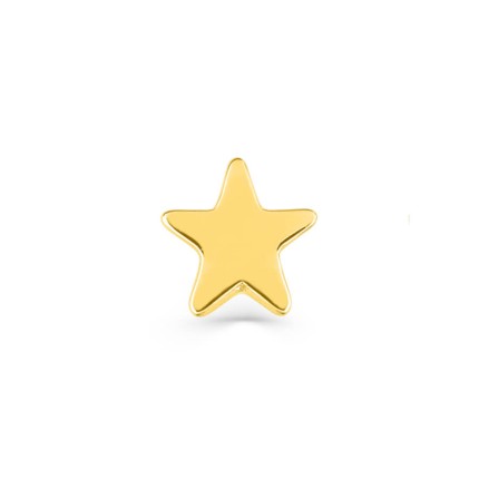Pendiente bañado en oro, motivo estrella