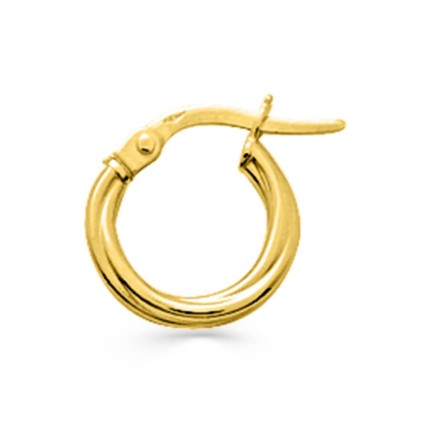 Brinco único argola banhado a ouro