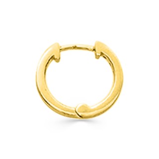 Brinco argola banhado a ouro com zircónias