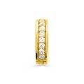 Brinco argola banhado a ouro com zircónias