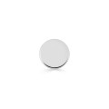 Pendiente de plata rodiada de un solo taco, motivo circular 5 mm