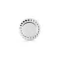 Pendiente de plata rodiada de un solo taco