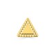 Pendiente bañado en oro, motivo triangular