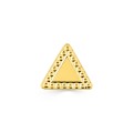 Pendiente bañado en oro, motivo triangular