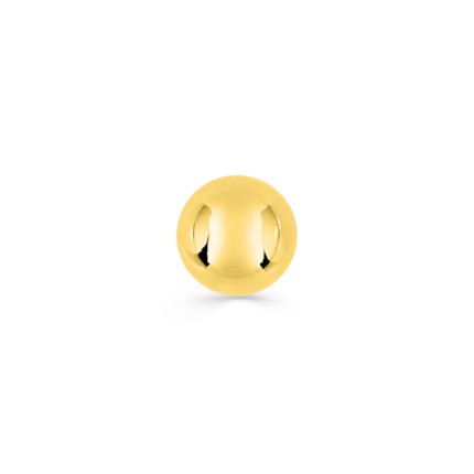 Brinco único de bola banhado a ouro, diâmetro 4 mm