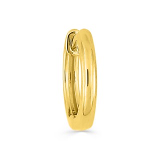 Pendiente de aro dorado, de botón, 11 mm de diámetro
