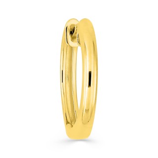 Brinco argola individual banhado a ouro, 13 mm de diâmetro