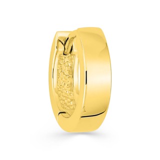 Brinco único argola banhado a ouro, diâmetro 10,6 mm