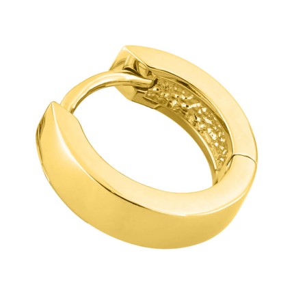Pendiente de aro dorado vendido por unidad, diámetro 10,6 mm