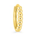 Brinco único argola banhado a ouro, design de bola