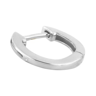 Brinco único argola em prata, diâmetro 12,3 mm