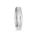 Pendiente de aro en plata rodiada, diámetro 11 mm