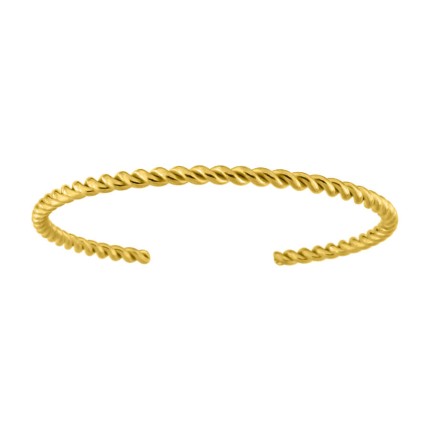 Pulsera de acero dorado trenzado